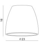 Lampshades - Azzardo SHADE ZA 23 ALU 1 Lampshade Aluminum AZ2594 - product 2