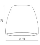 Lampshades - Azzardo SHADE ZA 33 ALU 1 Lampshade Aluminum AZ2596 - product 2