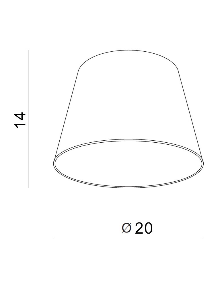 Lampshades - Azzardo SHADE ZF 20 GREY 1 Lampshade Gray AZ2598 - product kolory-swiatla.pl 2