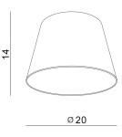 Lampshades - Azzardo SHADE ZF 20 WHITE 1 Lampshade White AZ2599 - product 2