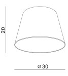 Lampshades - Azzardo SHADE ZF 30 BLACK 1 Lampshade Black AZ2586 - product 2