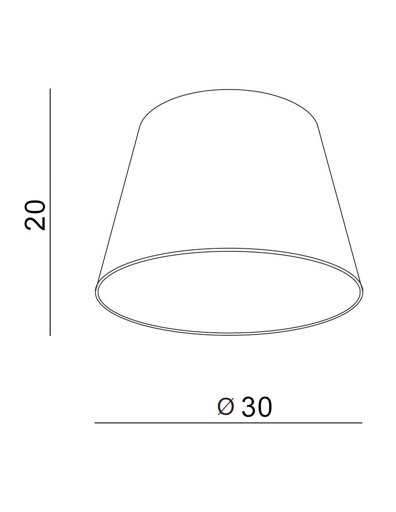 Lampshades - Azzardo SHADE ZF 30 GREY 1 Lampshade Gray AZ2583 - product kolory-swiatla.pl 2