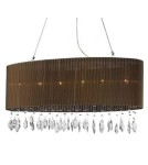 Pendant lamps - Azzardo SIDNEY OVAL BROWN 6xE14 Pendant Brown AZ1839 - product 1