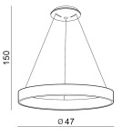 LED pendant lamps - Azzardo SILVAM 45 PENDANT 1xLED Pendant Wood/White AZ3344 - product 2