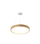 LED pendant lamps - Azzardo SILVAM 45 PENDANT 1xLED Pendant Wood/White AZ3344 - product 1
