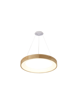 Azzardo SILVAM 45 PENDANT 1xLED Wisząca Drewno/Biały AZ3344