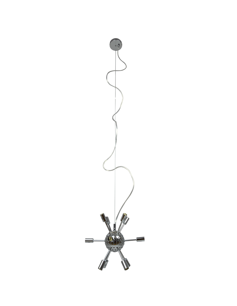 Pendant lamps - Azzardo SIRIUS LAMPBODY CHROME 12xG9 Ceiling Base Pendant without Shade Rods Chrome AZ2114 - product kolory-swiatla.pl 2