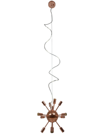 Azzardo SIRIUS LAMPBODY COPPER 12xG9 Ceiling Base Pendant without Shade Rods Copper AZ2118 - product 2