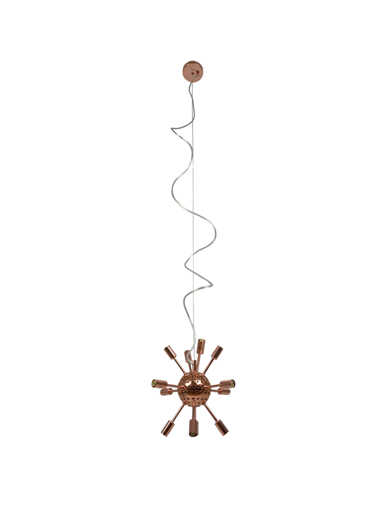 Pendant lamps - Azzardo SIRIUS LAMPBODY COPPER 12xG9 Ceiling Base Pendant without Shade Rods Copper AZ2118 - product kolory-swiatla.pl 2