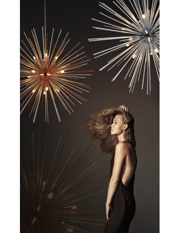 Azzardo SIRIUS LAMPBODY COPPER 12xG9 Ceiling Base Pendant without Shade Rods Copper AZ2118