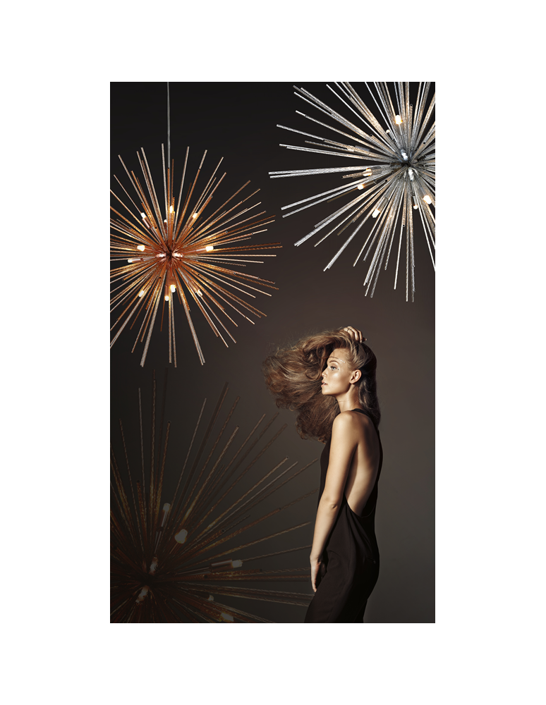 Pendant lamps - Azzardo SIRIUS LAMPBODY COPPER 12xG9 Ceiling Base Pendant without Shade Rods Copper AZ2118 - product kolory-swiatla.pl 1