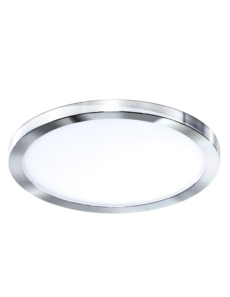 Recessed lamps with hermetic shade - Azzardo SLIM 15 ROUND 3000K IP44 CHROME 1xLED Recessed Chrome IP44 AZ2838 - product kolory-swiatla.pl 1