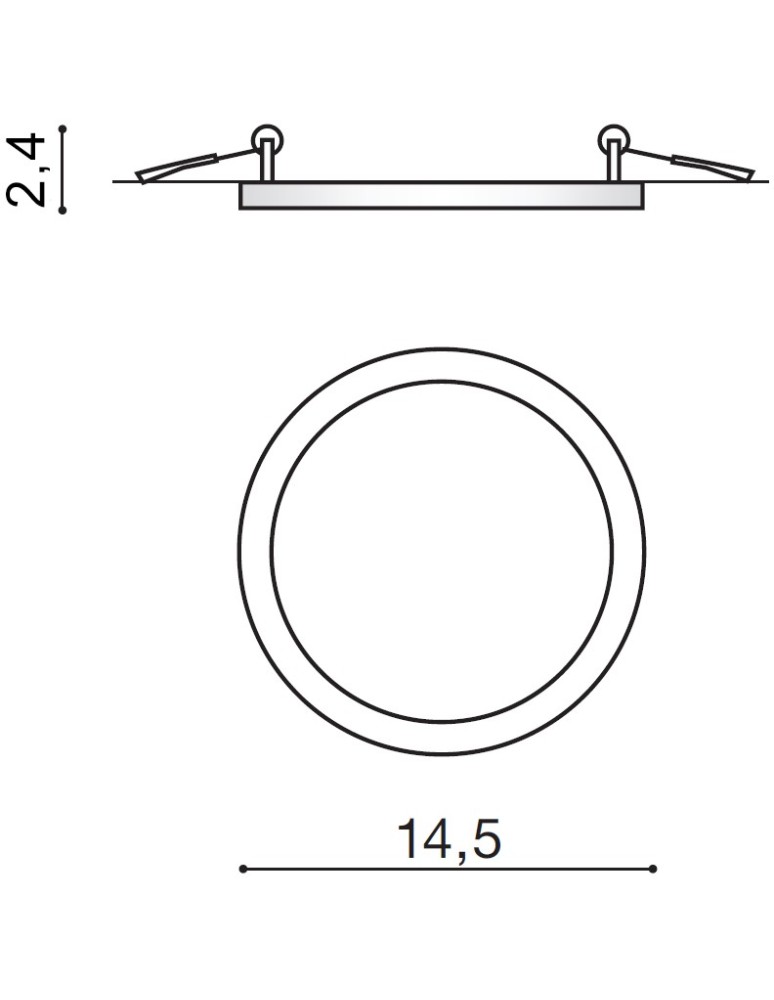 Recessed lamps with hermetic shade - Azzardo SLIM 15 ROUND 3000K IP44 WHITE 1xLED Recessed White IP44 AZ2839 - product kolory-swiatla.pl 3
