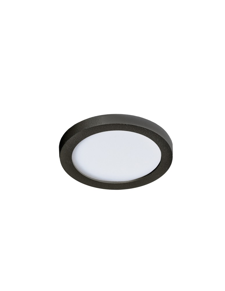Recessed lamps with hermetic shade - Azzardo SLIM 9 ROUND 3000K IP44 BLACK 1xLED Recessed Black IP44 AZ2834 - product kolory-swiatla.pl 1
