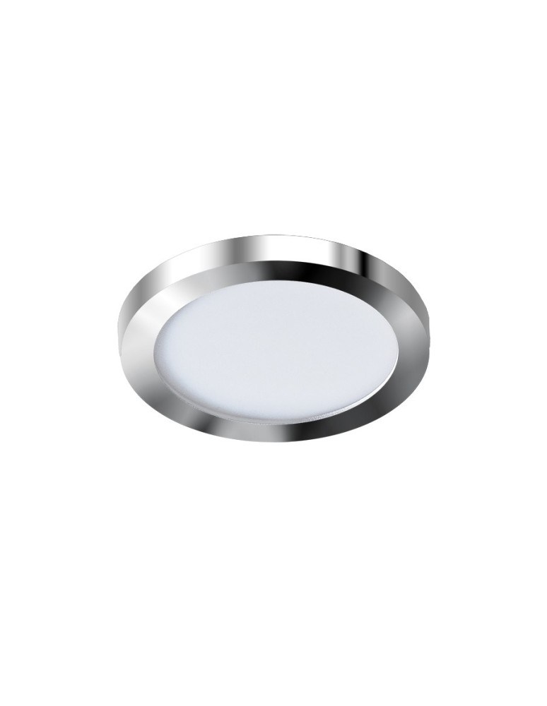 Recessed lamps with hermetic shade - Azzardo SLIM 9 ROUND 3000K IP44 CHROME 1xLED Recessed Chrome IP44 AZ2861 - product kolory-swiatla.pl 3