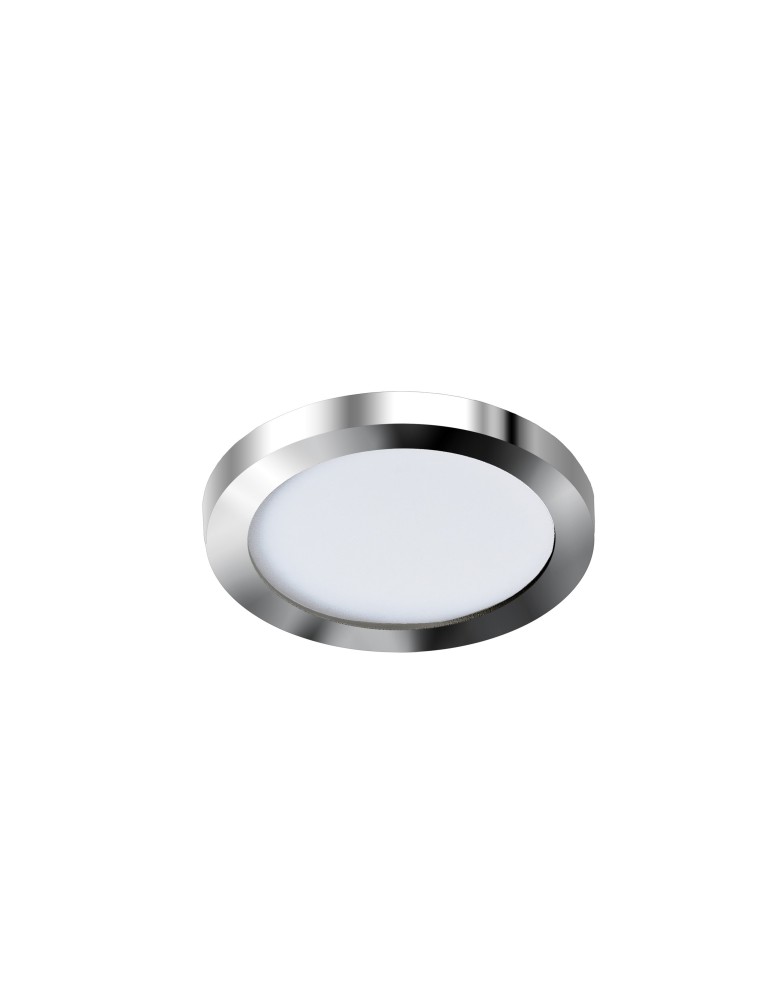 Recessed lamps with hermetic shade - Azzardo SLIM 9 ROUND 4000K IP44 CHROME 1xLED Recessed Chrome IP44 AZ2862 - product kolory-swiatla.pl 1