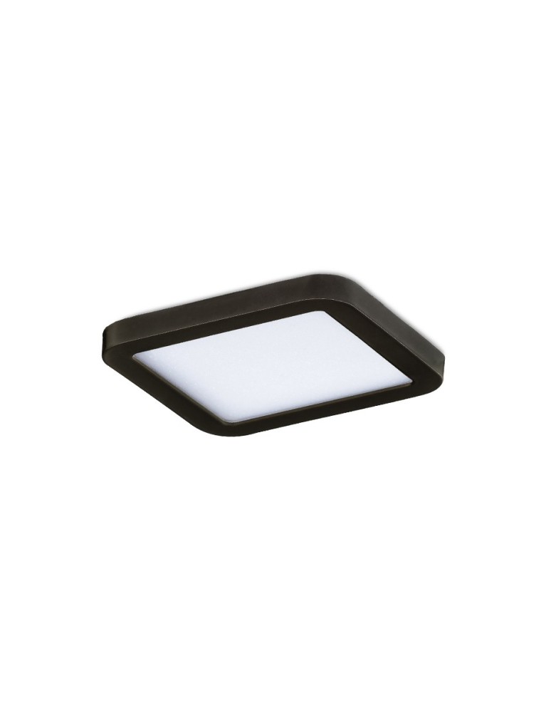 Recessed lamps with hermetic shade - Azzardo SLIM 9 SQUARE 3000K IP44 BLACK 1xLED Recessed Black IP44 AZ2833 - product kolory-swiatla.pl 1