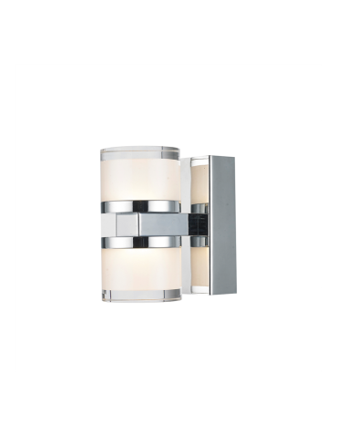 Azzardo TANZA 2xLED Wall Mounted Chrome/Transparent/White IP44 AZ3361
