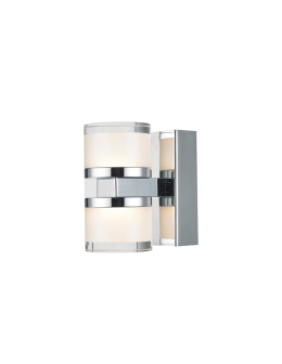 Azzardo TANZA 2xLED Ścienna Chrom/Przeźroczysty/Biały IP44 AZ3361