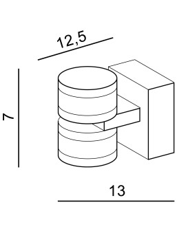 Azzardo TANZA 2xLED Ścienna Chrom/Przeźroczysty/Biały IP44 AZ3361 - produkt 2