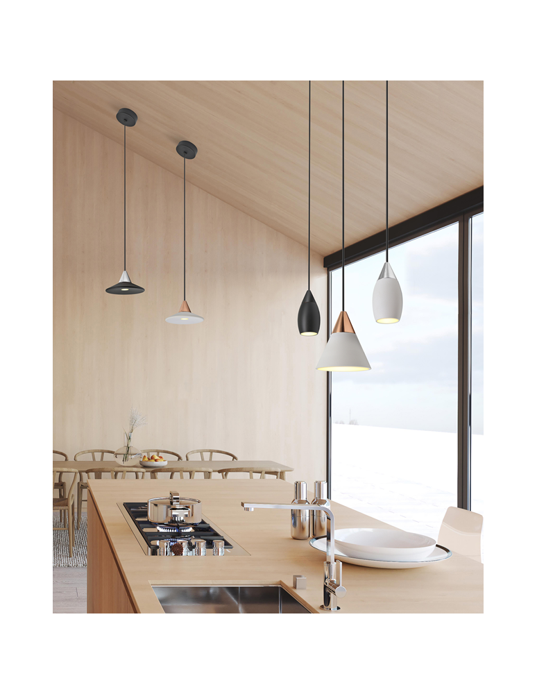 Lampshades of lighting systems - Azzardo TENTOR DISC WHITE 1 Lampshade White AZ3099 - product kolory-swiatla.pl 3