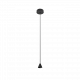 Azzardo TENTOR LAMPBODY BLACK 1xLED Baza Sufitowa z Przewodem i Źródłem Światła LED Czarny AZ3098