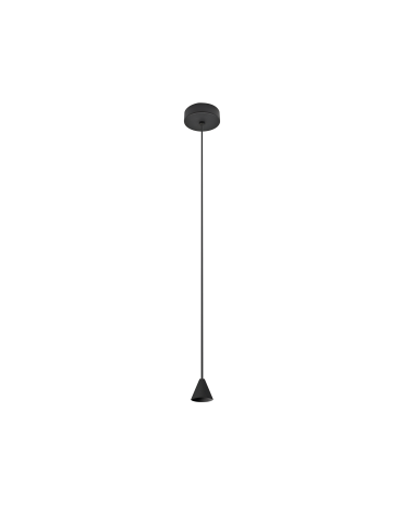 Azzardo TENTOR LAMPBODY BLACK 1xLED Ceiling Base with Cable and LED Light Source Black AZ3098