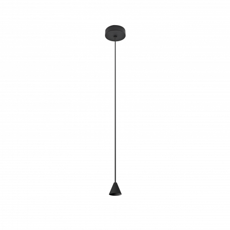 Azzardo TENTOR LAMPBODY BLACK 1xLED Baza Sufitowa z Przewodem i Źródłem Światła LED Czarny AZ3098