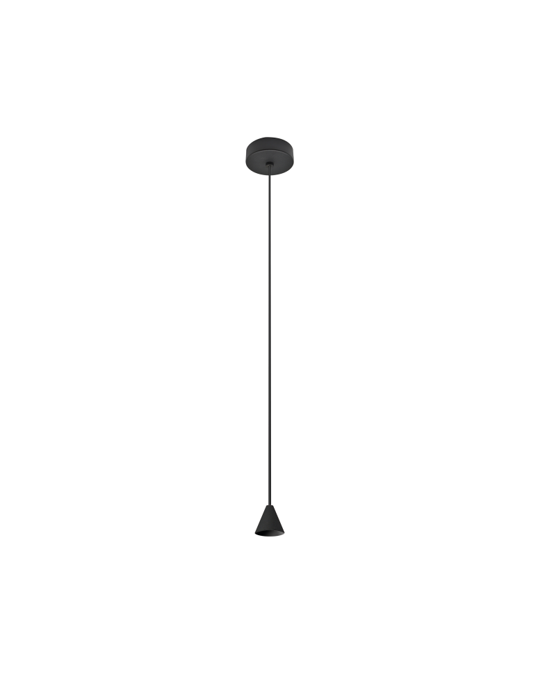 LED pendant lamps - Azzardo TENTOR LAMPBODY BLACK 1xLED Ceiling Base with Cable and LED Light Source Black AZ3098 - product kolory-swiatla.pl 1