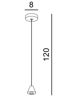 Azzardo TENTOR LAMPBODY CHROME 1xLED Baza Sufitowa z Przewodem i Źródłem Światła LED Chrom AZ3086 - produkt 2