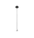 LED pendant lamps - Azzardo TENTOR LAMPBODY CHROME 1xLED Ceiling Base with Cable and LED Light Source Chrome AZ3086 - product 1
