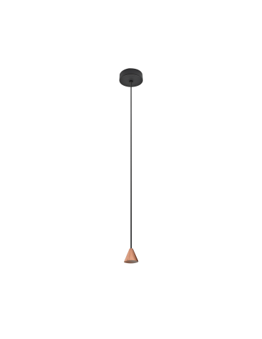 Azzardo TENTOR LAMPBODY ROSE GOLD 1xLED Ceiling Base with Cable and LED Light Source Pink Gold AZ3085