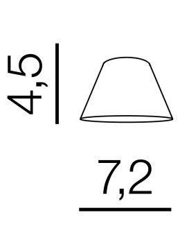 Azzardo TENTOR TRAPEZE BLACK 1 Abażur Czarny AZ3089 - produkt 2