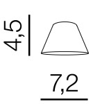 Lampshades of lighting systems - Azzardo TENTOR TRAPEZE WHITE 1 Lampshade White AZ3101 - product 2