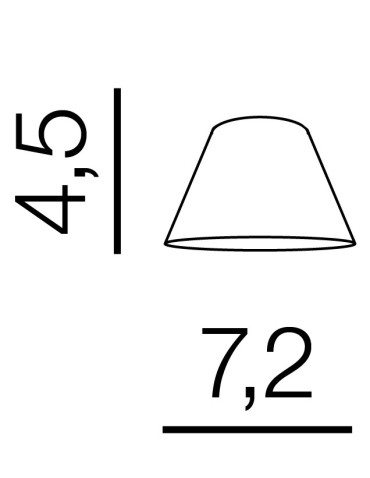 Azzardo TENTOR TRAPEZE WHITE 1 Abażur Biały AZ3101 - produkt 2