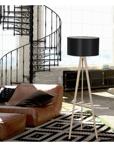 Azzardo TRIPOD WOOD LAMPBODY 1xE27 Floor Lamp Base without Lampshade Oak Wood AZ3013