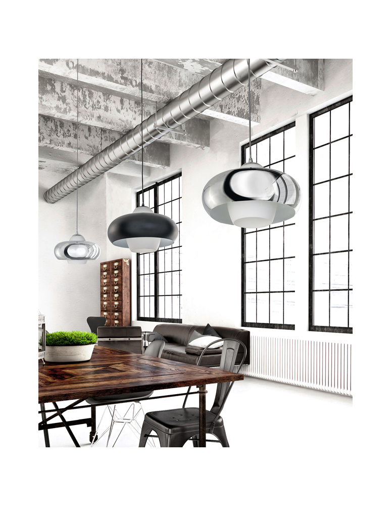 Pendant lamps - Azzardo VALTEN 32 BLACK 1xE27 Pendant Black AZ3169 - product kolory-swiatla.pl 2