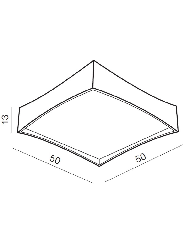 Square plafonds - Azzardo VECCIO 40 BLACK 1xLED Ceiling Light Black AZ2624 - product kolory-swiatla.pl 2