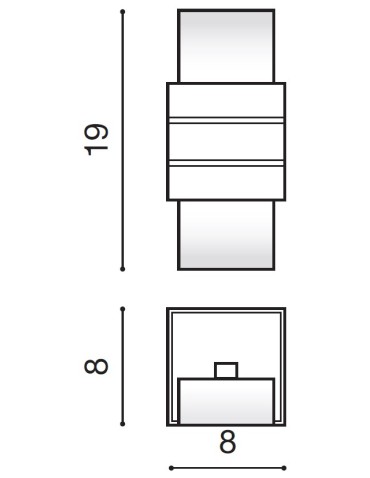 Azzardo VIDAL ALUMINIUM 1xG9 Wall Mounted Aluminum AZ0862. - product 2