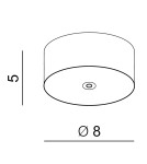 Headliners for lighting systems - Azzardo ZIKO BASE 1 BLACK Ceiling Base Black AZ3408 - product 2