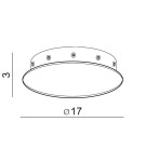 Headliners for lighting systems - Azzardo ZIKO BASE 10 ANTIQUE Antique Ceiling Base AZ3460 - product 2