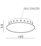 Headliners for lighting systems - Azzardo ZIKO BASE 20 BLACK Ceiling Base Black AZ3410 - product 2