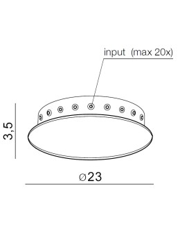 Azzardo ZIKO BASE 20 BLACK Baza Sufitowa Czarny AZ3410 - produkt 2