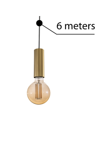 Azzardo ZIKO E27 6 METERS ANTIQUE 1xE27 Wire with Fixture without Ceiling Base Antique AZ3456