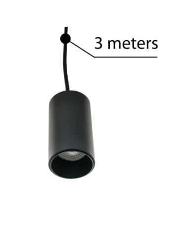 Azzardo ZIKO GU10 3 METERS BLACK 1xGU10 Przewód z Oprawką bez Bazy Sufitowej Czarny AZ3411 - produkt 2