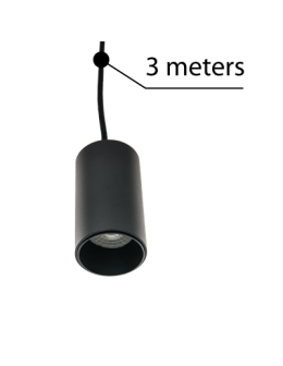 Azzardo ZIKO GU10 3 METERS BLACK 1xGU10 Przewód z Oprawką bez Bazy Sufitowej Czarny AZ3411 - produkt 2