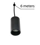 Cables with lighting system fixtures - Azzardo ZIKO GU10 6 METERS BLACK 1xGU10 Wire with Fixture without Ceiling Base Black AZ3412 - product 2