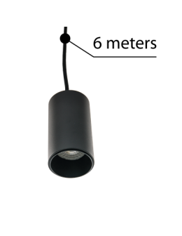 Azzardo ZIKO GU10 6 METERS BLACK 1xGU10 Przewód z Oprawką bez Bazy Sufitowej Czarny AZ3412 - produkt 2