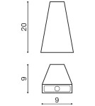 Outdoor wall lamps - Azzardo ZITA XL DGR 1xLED Wall Mounted Dark Grey IP54 AZ2200 - product 2