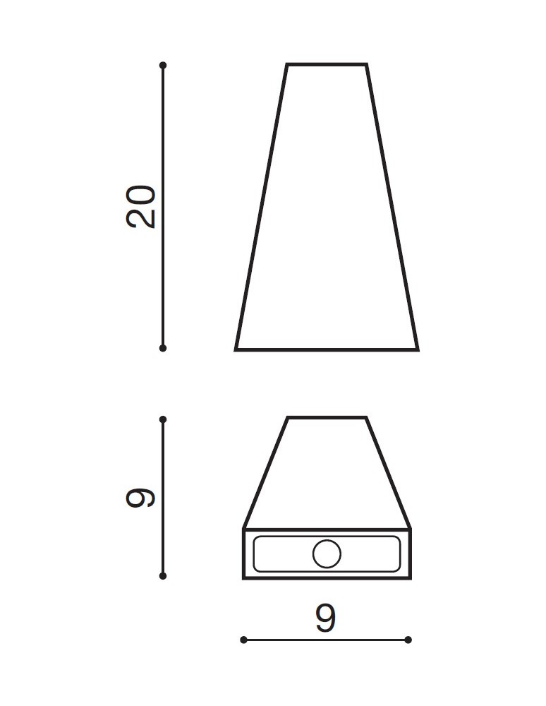 Outdoor wall lamps - Azzardo ZITA XL DGR 1xLED Wall Mounted Dark Grey IP54 AZ2200 - product kolory-swiatla.pl 2